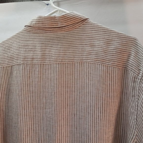 Perry Ellis Untucked 100% Linen 2XLT White Button-Down Shirt Business Casual New - Picture 2 of 16